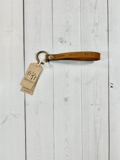 Home Sweet Home Leather Keychain